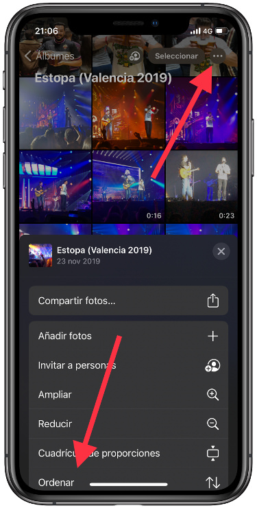 icono ordenar las fotos 1