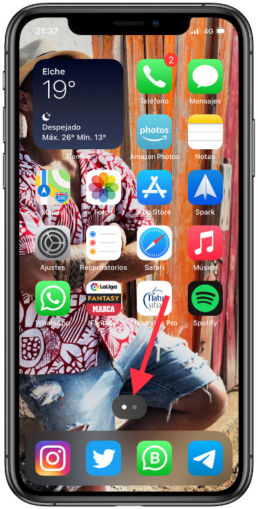 ocultar la pantalla de inicio 1