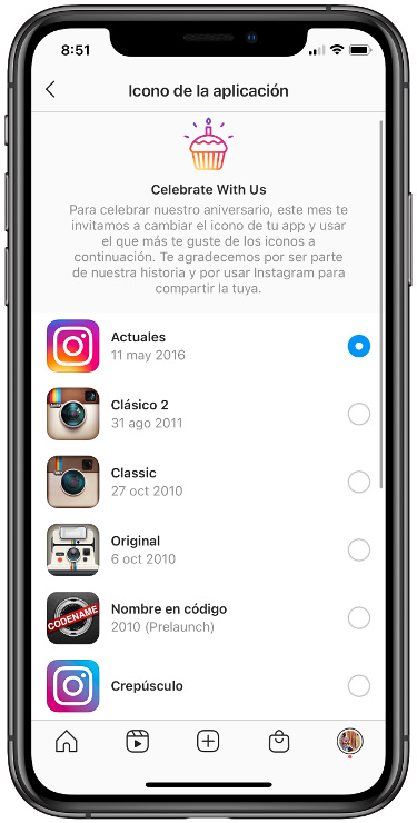 seleccionar icono de Instagram 2