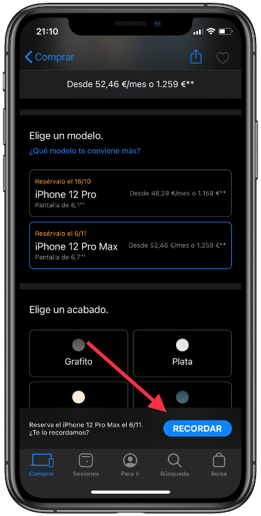 comprar reservar el iPhone 12 1