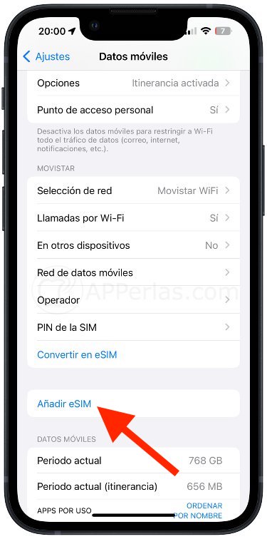 Añadir eSIM en el iPhone Añadir eSIM en el iPhone