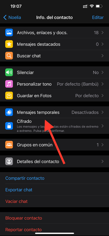 información mensajes temporales 1