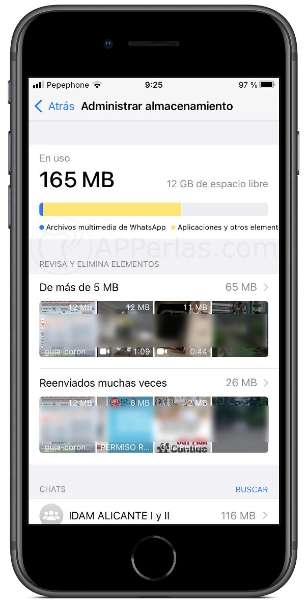 Gestión de almacenamiento en WhatsApp Gestión de almacenamiento en WhatsApp