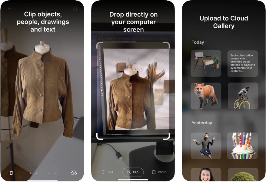 Capturas de ClipDrop para iOS Capturas de ClipDrop para iOS