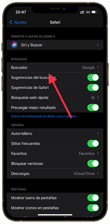 safari buscador ECOSIA 1
