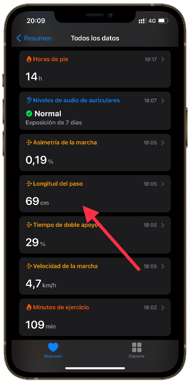 longitud longitud de los pasos 2