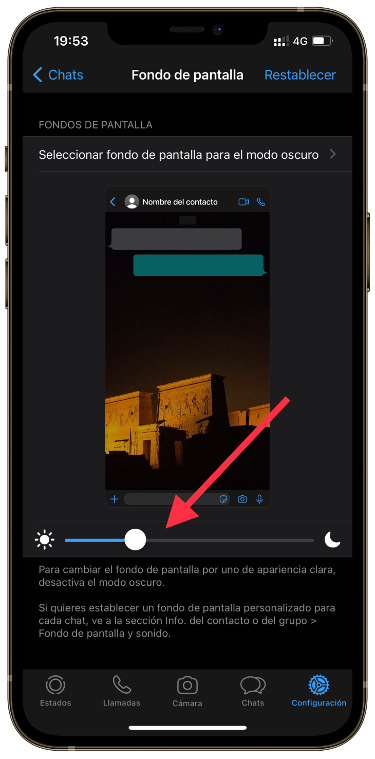 seleccionar fondo de WhatsApp en modo oscuro 1