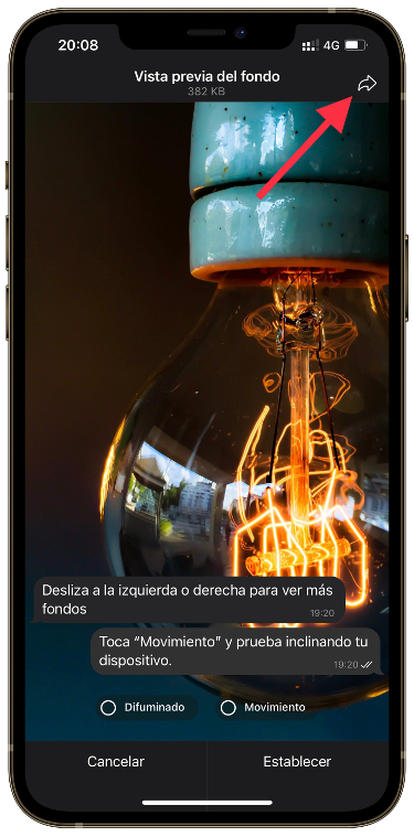 flecha compartir los fondos de pantalla 1