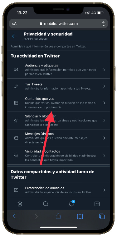 contenido contenido sensible en Twitter 2