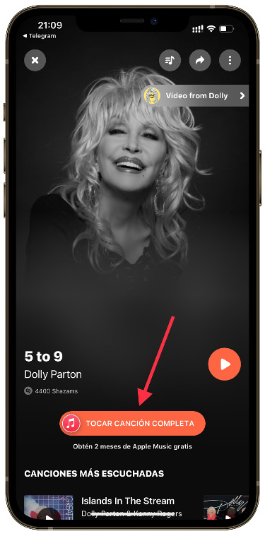 escuchar 5 meses gratis de Apple Music 1