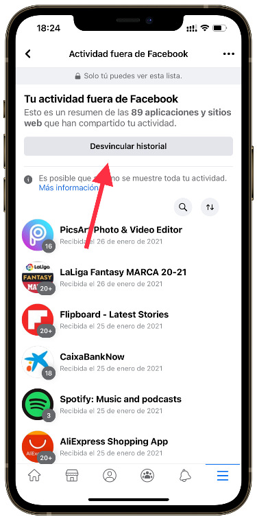 eliminar Facebook nos espía 2