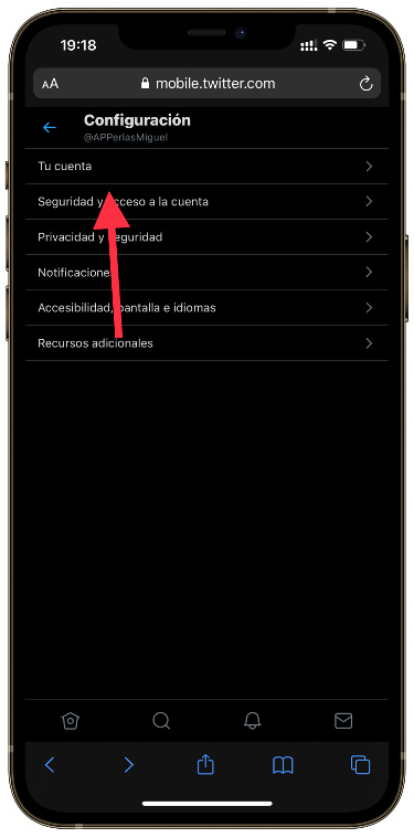 cuenta desactivar una cuenta de Twitter 1