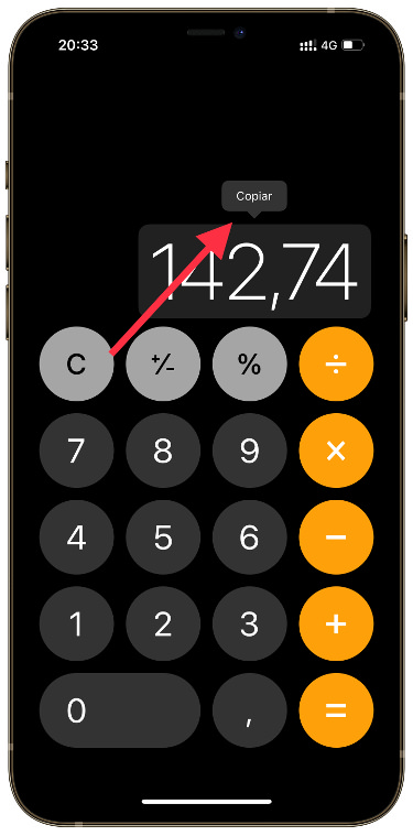 copiar resultado de la calculadora 1