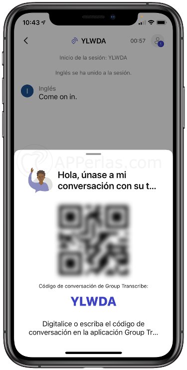 Comparte la conversación de esta aplicación de transcripción