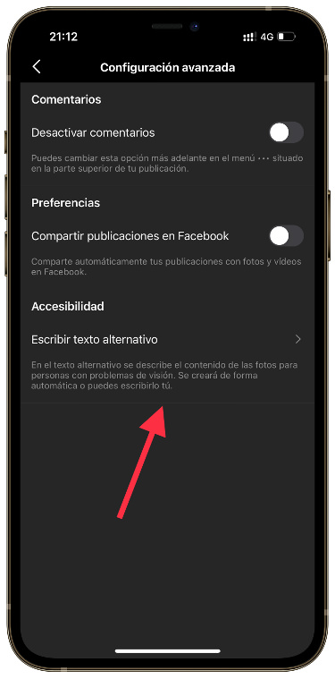 alternativo publicaciones de Instagram 2