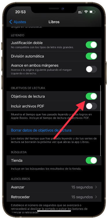 desactivar objetivo de lectura 1