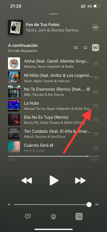 mover lista de reproducción en Apple Music 1