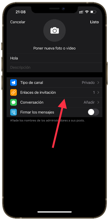 invitación compartir un canal de Telegram 1