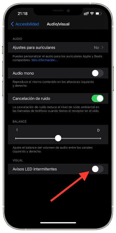 desactivar desactivar el flash de la alarma 1