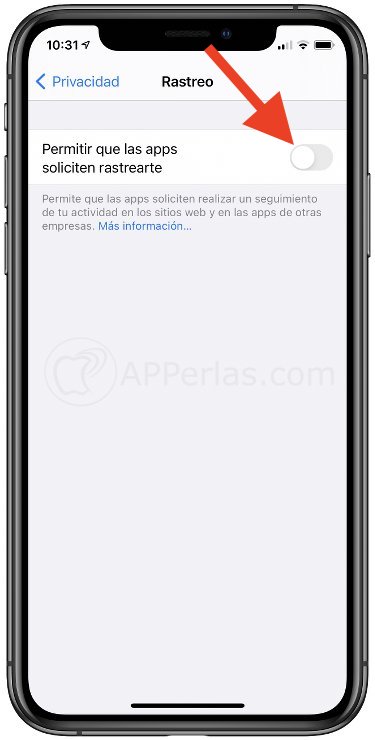 Desactiva el rastreo de apps Desactiva el rastreo de apps