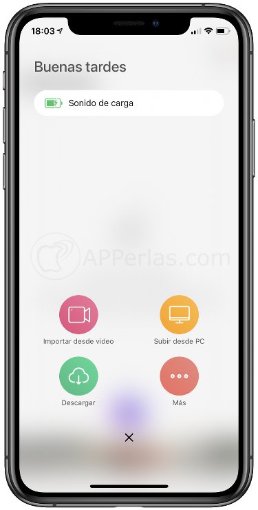 Menú de la app Ringtones Maker Menú de la app Ringtones Maker