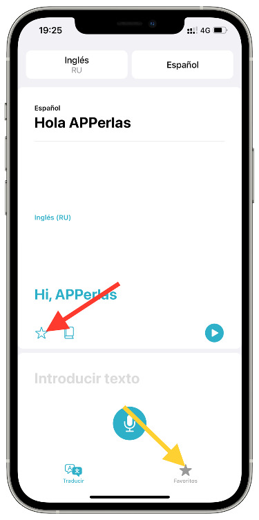 abajo traducciones a favoritos