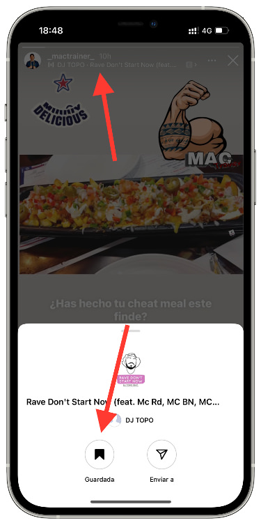 guardar canciones de las historias 1