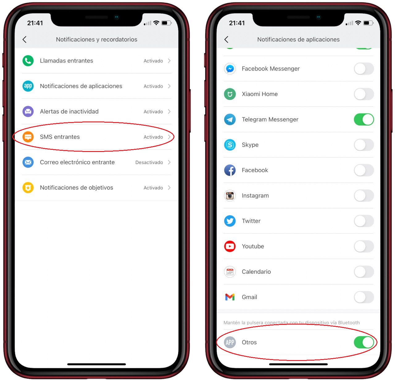 Notificaciones y SMS Notificaciones y SMS