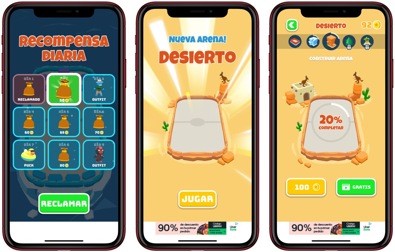 Recompensas en este juego de hockey para iPhone Recompensas en este juego de hockey para iPhone