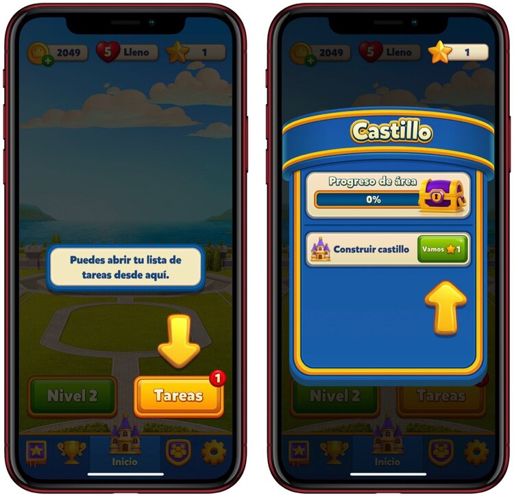 Tareas en Royal Match Tareas en Royal Match