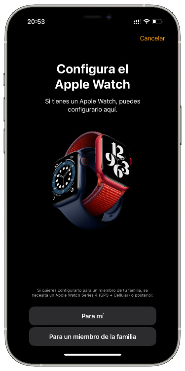 opción dos Apple Watch sin tener un iPhone 1
