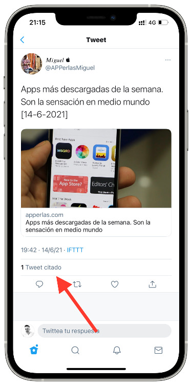 información citado un tweet 1