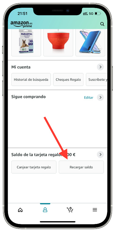 saldo tarjeta de compra de Amazon 1