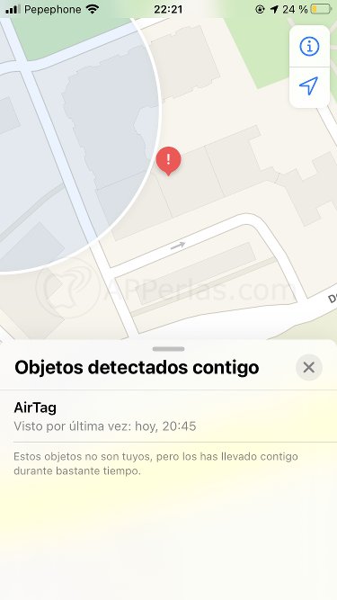 Ubicación del pequeño dispositivo de Apple Ubicación del pequeño dispositivo de Apple