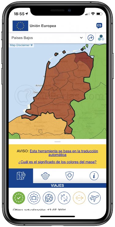 Mapa con colores por incidencia del Covid-19 Mapa con colores por incidencia del Covid-19