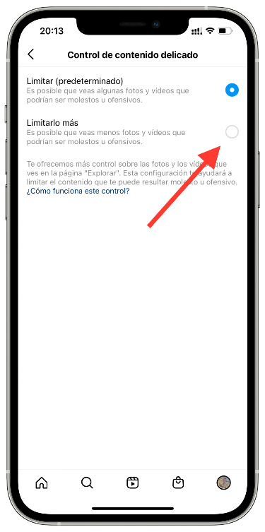 limitación contenido delicado 2