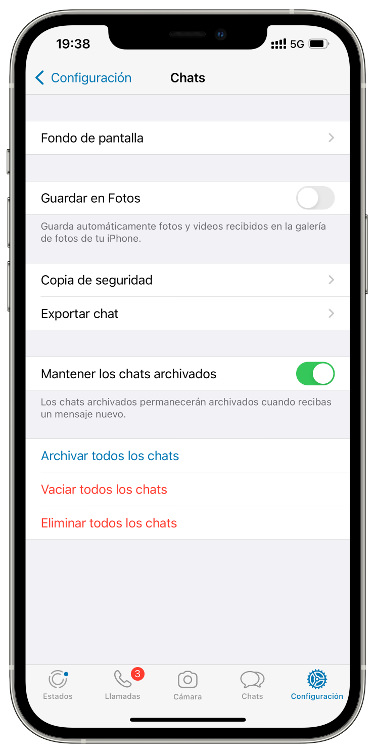 desactivar chats archivados de WhatsApp 1