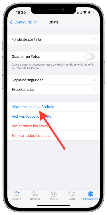 WhatsApp de iPhone a Android 1