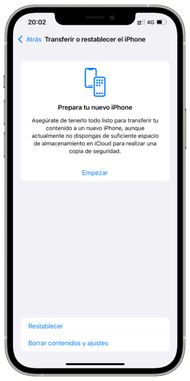 empezar de un iPhone a otro 2