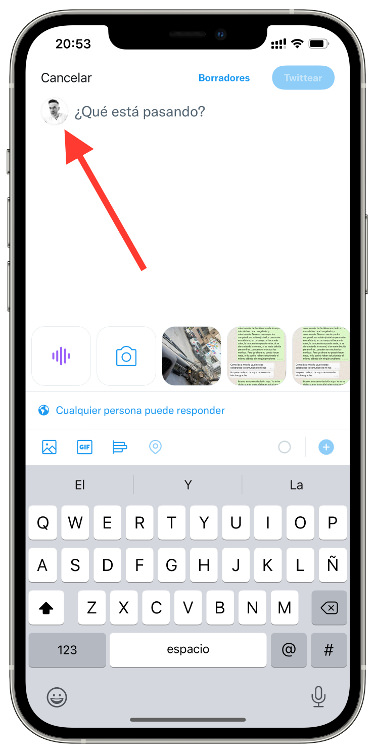 perfil tweet desde una cuenta distinta 1