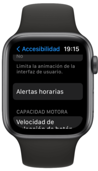 Accesibilidad señal horaria en el Apple Watch 1