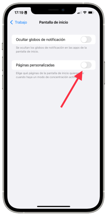 inicio configurar los modos de concentración 2