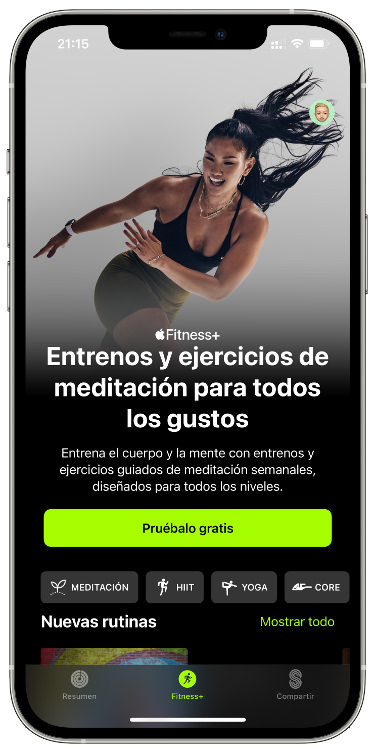 Servicio prueba de Apple Fitness 1
