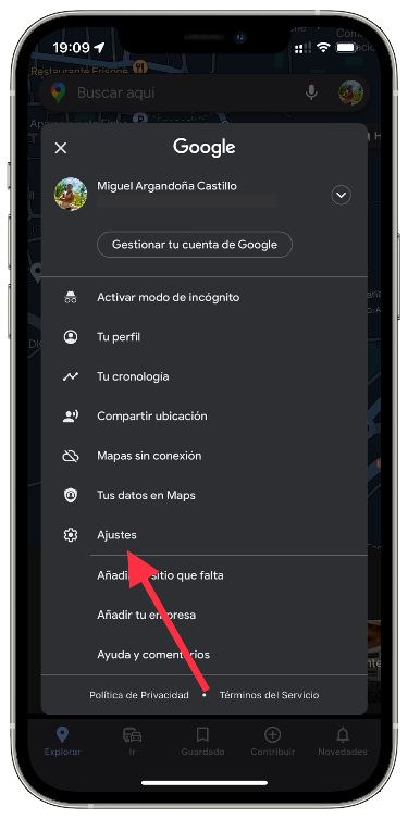Ajustes nocturno en Google Maps 1