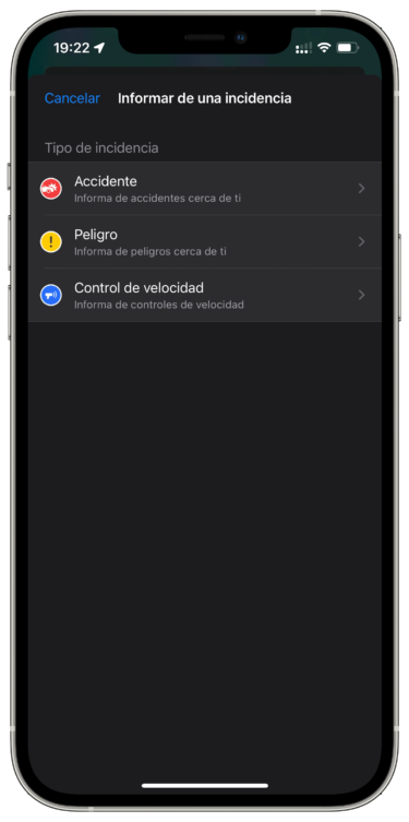 Incidencia accidentes y radares en Mapas 2