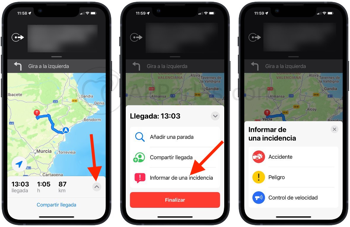 Informa de incidencias en el tráfico con Mapas de Apple Informa de incidencias en el tráfico con Mapas de Apple
