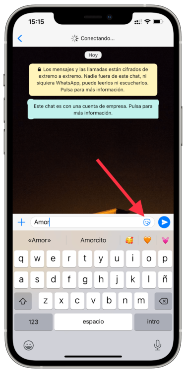 Icono stickers en WhatsApp más rápido 1