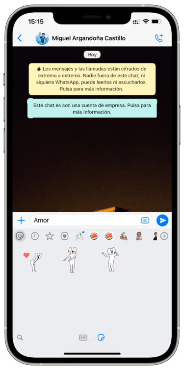 Seleccionar stickers en WhatsApp más rápido 2