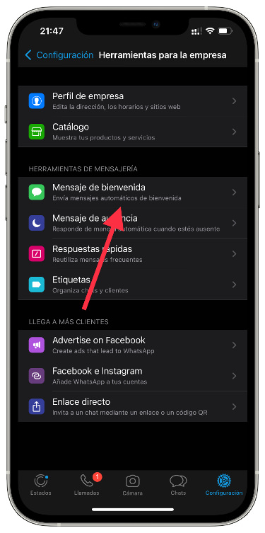 Herramientas para la empresa mensaje de bienvenida 1