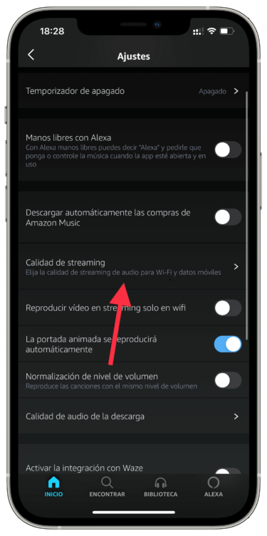 calidad de la música en Amazon Music 1